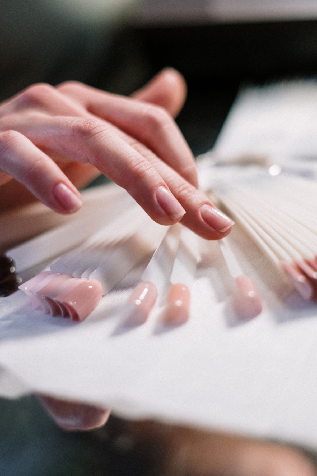 Nail technician detail work at Avalon Nails